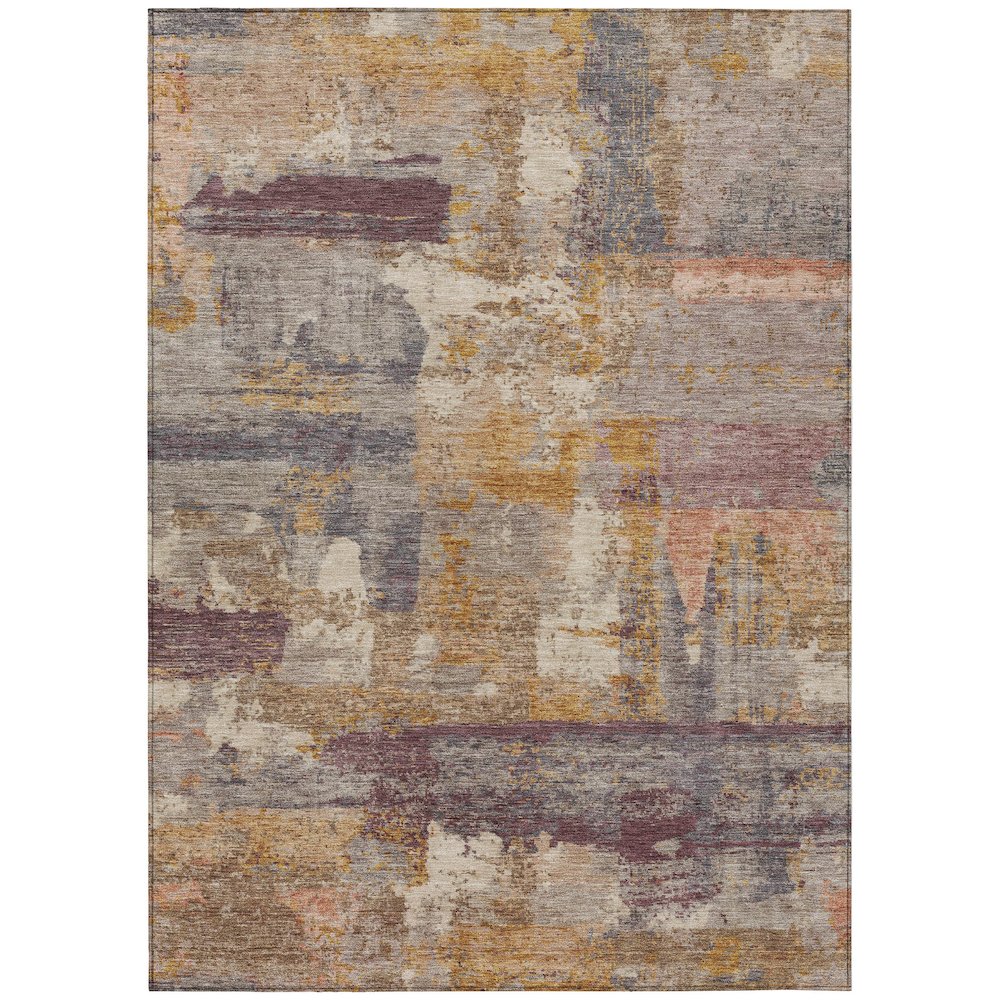 Machine Washable Indoor/Outdoor Chantille ACN2147 Rust 10' x 14' Rug. Picture 1