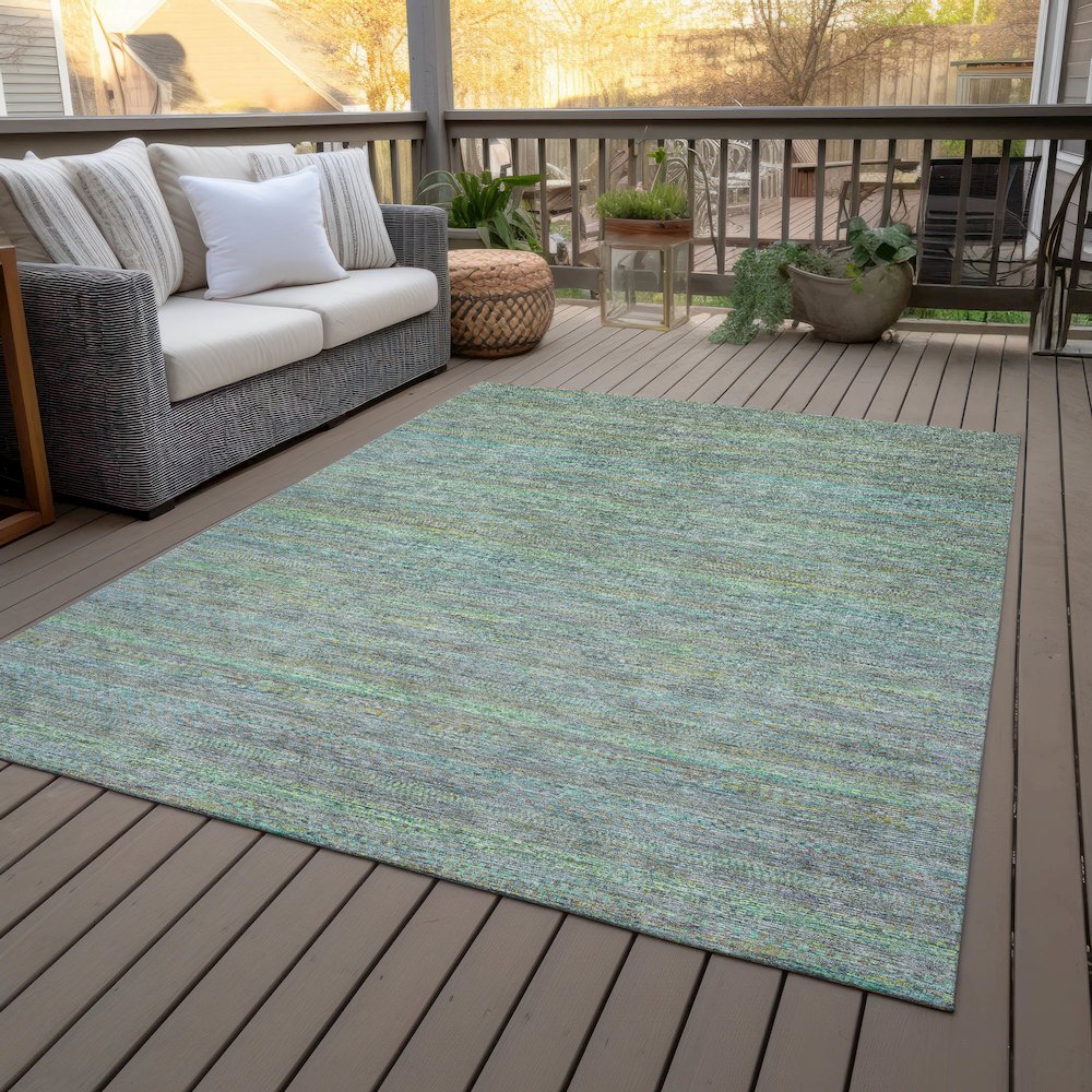 Machine Washable Indoor/Outdoor Chantille ACN2148 Pewter 10' x 14' Rug. Picture 8