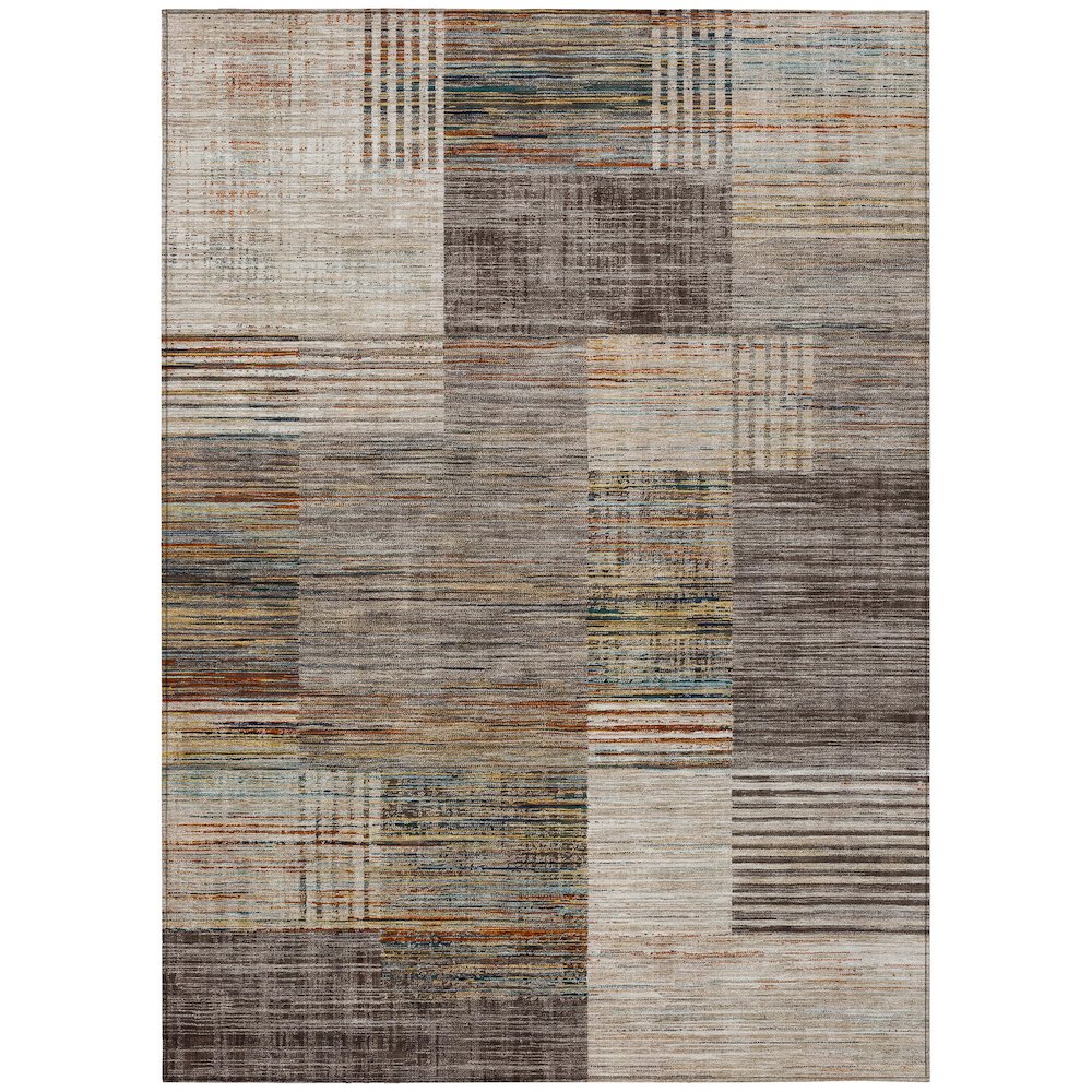 Machine Washable Indoor/Outdoor Chantille ACN2149 Taupe 10' x 14' Rug. Picture 1