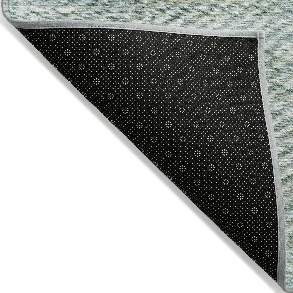 Machine Washable Indoor/Outdoor Chantille ACN2150 Aqua 8' x 8' Round Rug. Picture 2