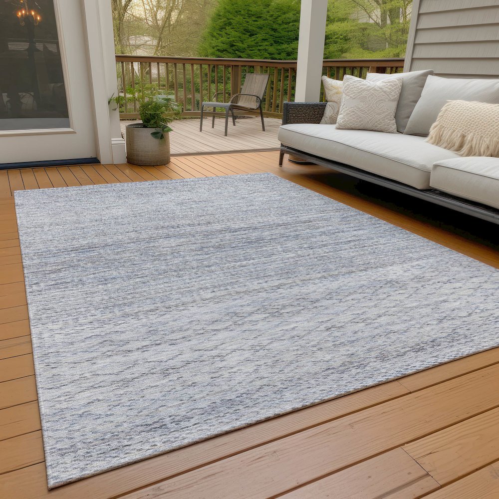 Machine Washable Indoor/Outdoor Chantille ACN2150 Sky 10' x 14' Rug. Picture 7