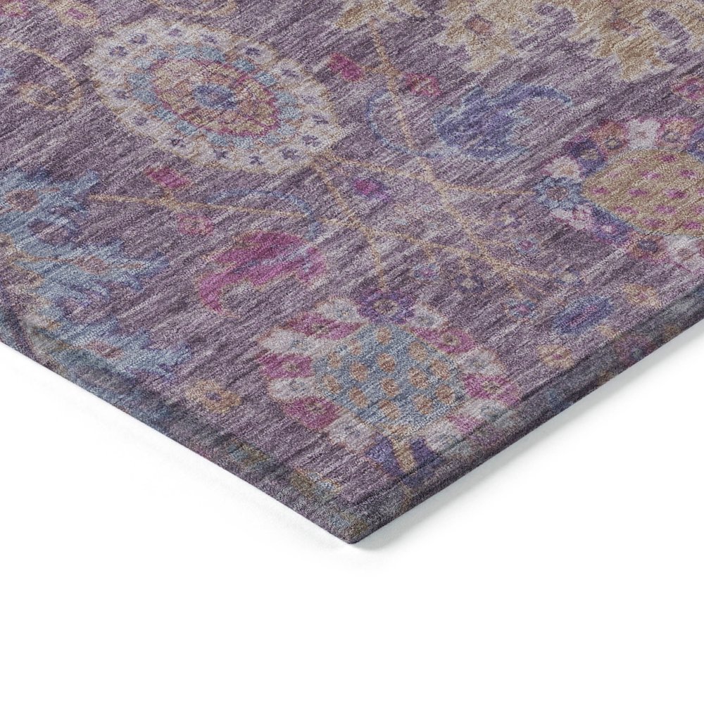 Machine Washable Indoor/Outdoor Chantille ACN2151 Eggplant 8' x 8' Round Rug. Picture 3