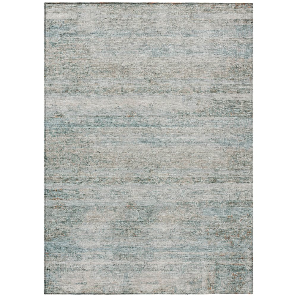 Machine Washable Indoor/Outdoor Chantille ACN2154 Aqua 10' x 14' Rug. Picture 1