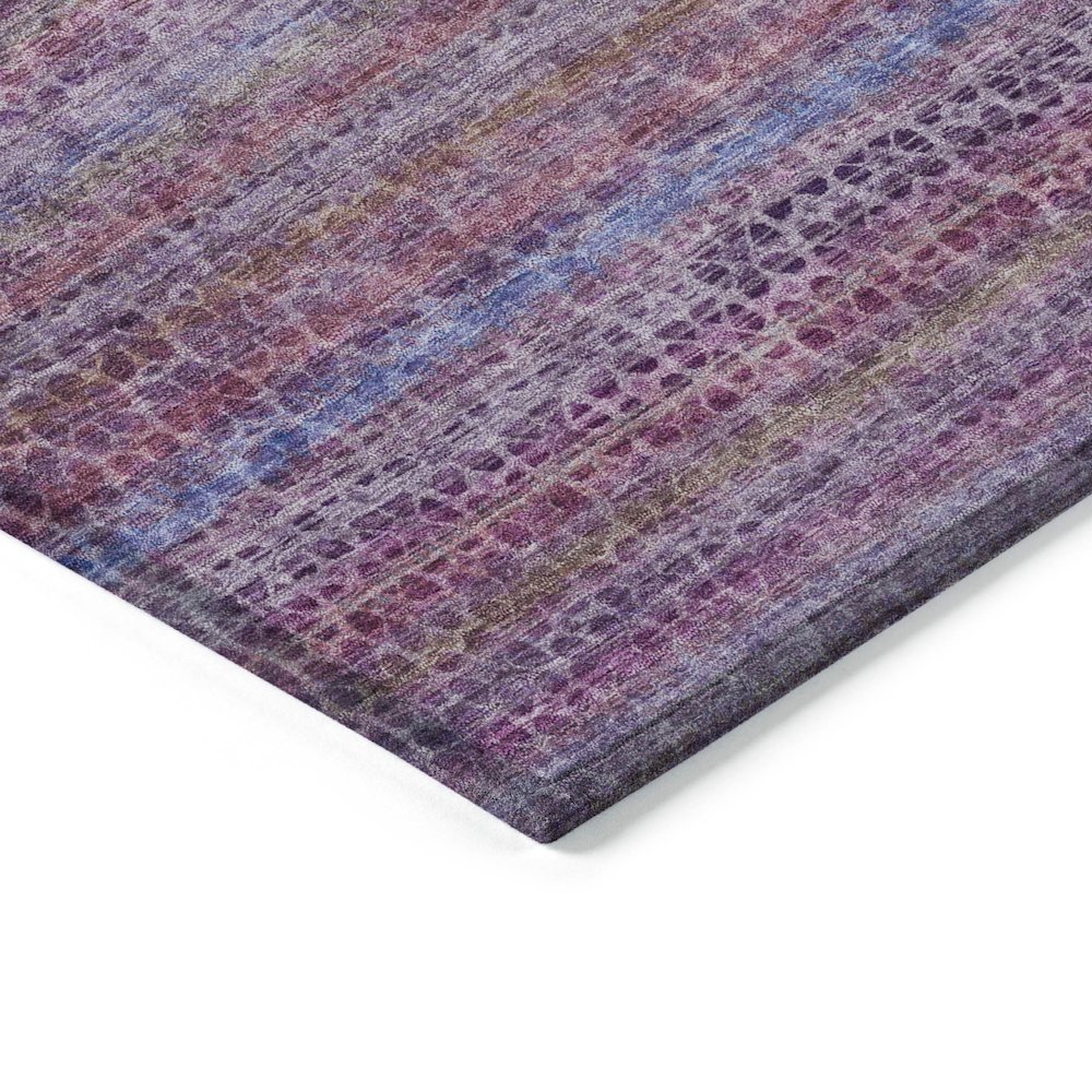 Machine Washable Indoor/Outdoor Chantille ACN2155 Purple 8' x 8' Round Rug. Picture 3