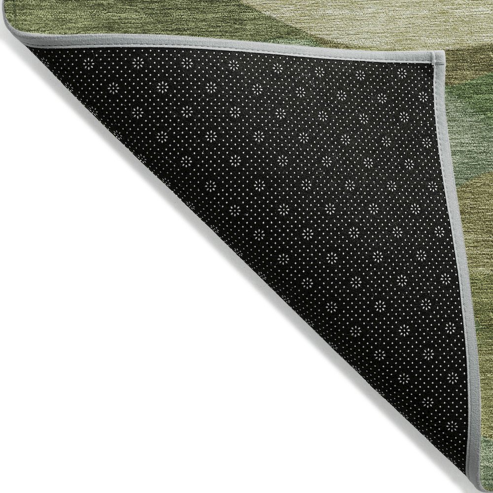 Machine Washable Indoor/Outdoor Chantille ACN2167 Green 8' x 8' Round Rug. Picture 2