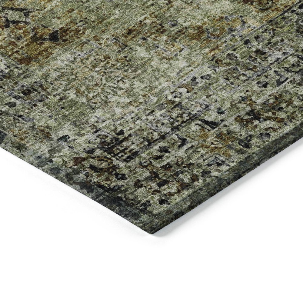 Machine Washable Indoor/Outdoor Chantille ACN2170 Aloe 8' x 8' Round Rug. Picture 3