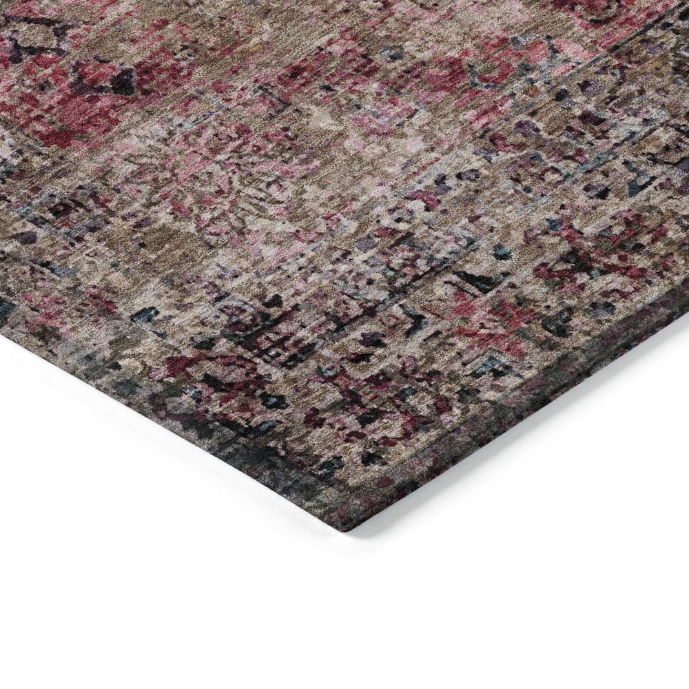 Machine Washable Indoor/Outdoor Chantille ACN2170 Pink 8' x 8' Round Rug. Picture 3