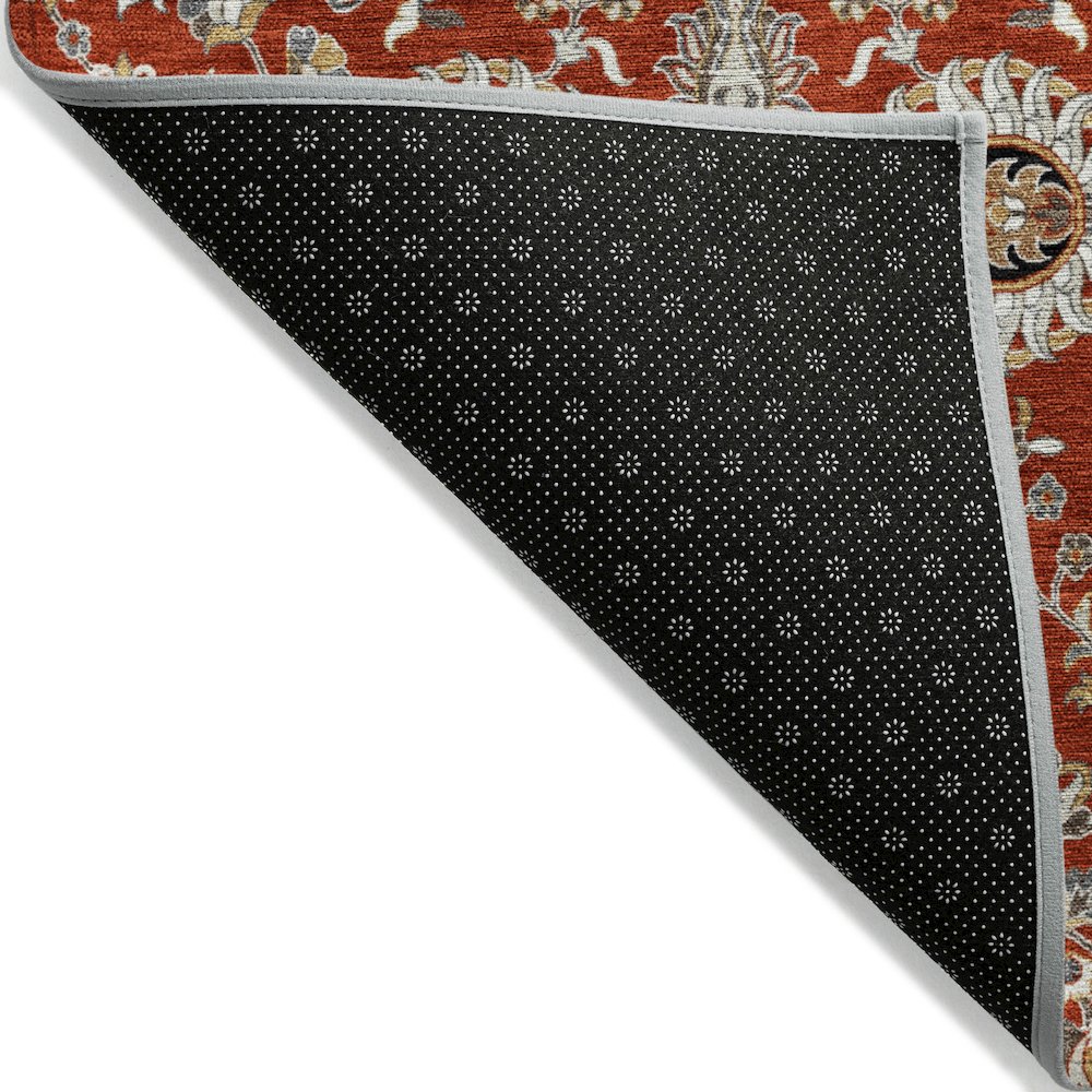 Machine Washable Indoor/Outdoor Chantille ACN2192 Red 8' x 8' Round Rug. Picture 2