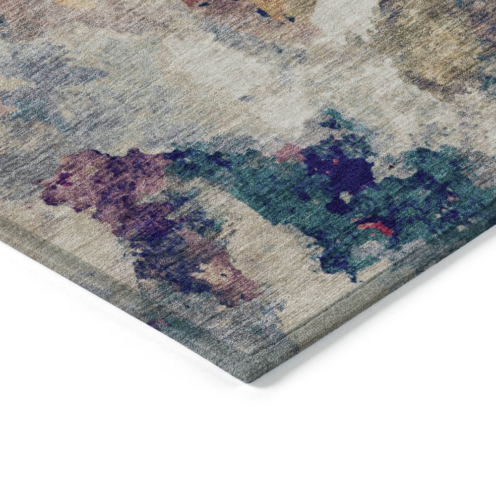 Machine Washable Indoor/Outdoor Chantille ACN2203 Putty 8' x 8' Round Rug. Picture 3