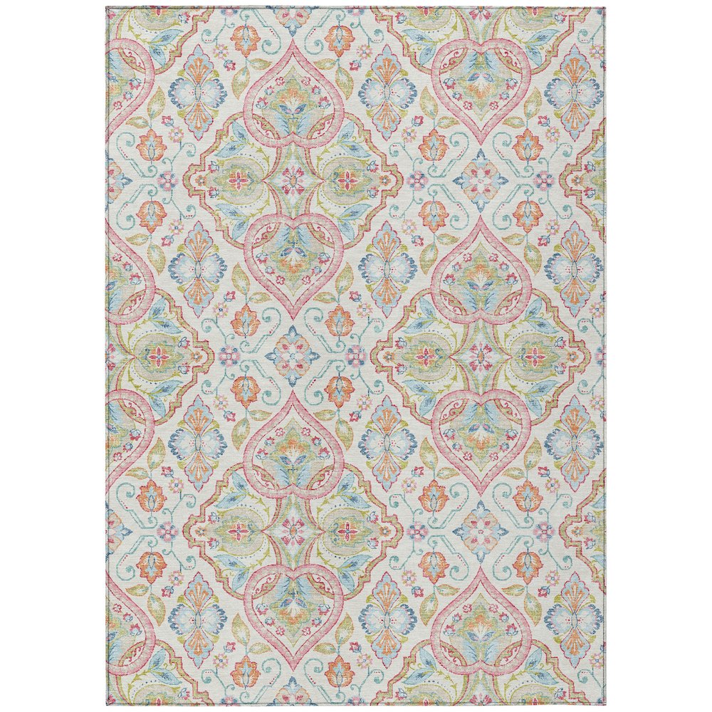 Machine Washable Indoor/Outdoor Chantille ACN2207 Ivory 10' x 14' Rug. Picture 1