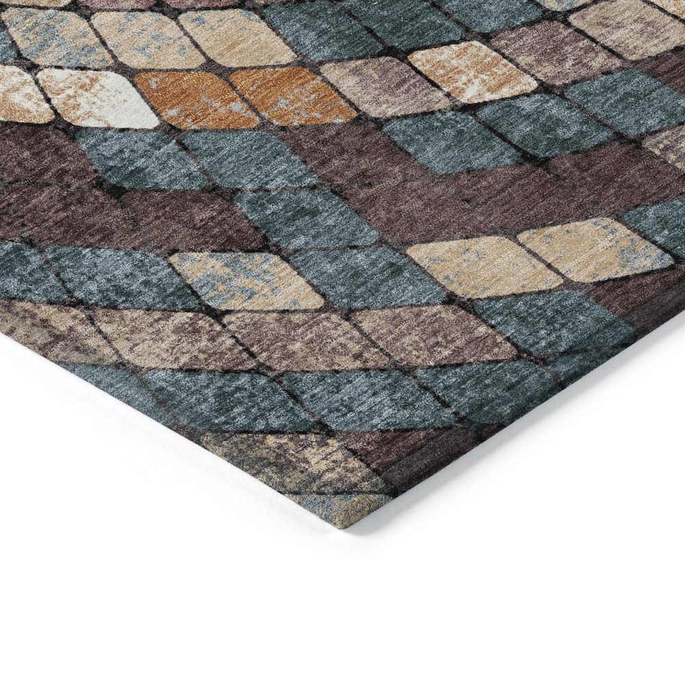 Machine Washable Indoor/Outdoor Chantille ACN2216 Copper 8' x 8' Round Rug. Picture 3