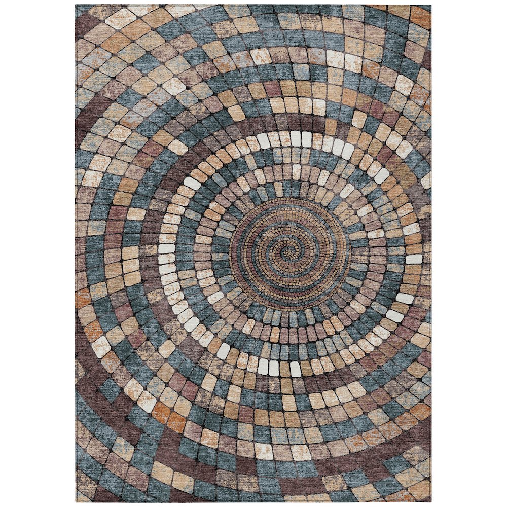 Machine Washable Indoor/Outdoor Chantille ACN2216 Copper 10' x 14' Rug. Picture 1