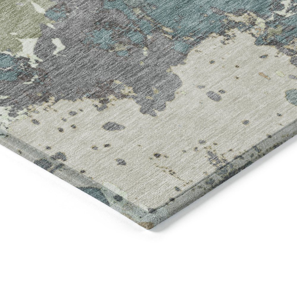 Machine Washable Indoor/Outdoor Chantille ACN2217 Seafoam 8' x 8' Round Rug. Picture 3