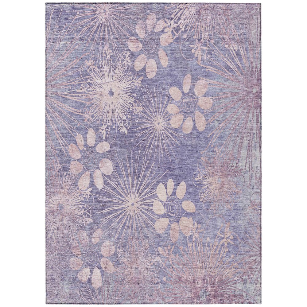 Machine Washable Indoor/Outdoor Chantille ACN2225 Purple 10' x 14' Rug. Picture 1