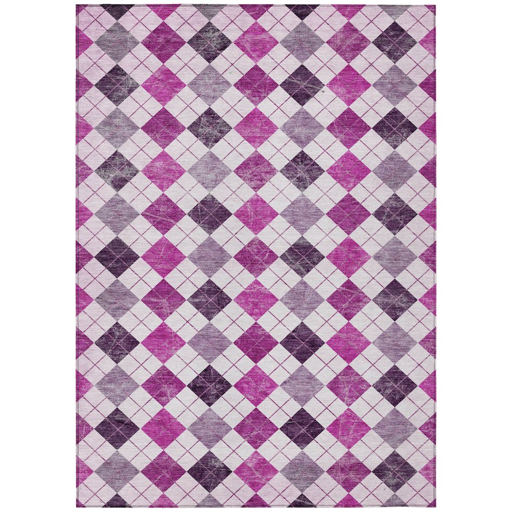 Machine Washable Indoor/Outdoor Chantille ACN2237 Pink 10' x 14' Rug. Picture 1