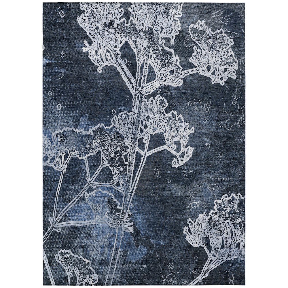 Machine Washable Indoor/Outdoor Chantille ACN2239 Blue 10' x 14' Rug. Picture 1