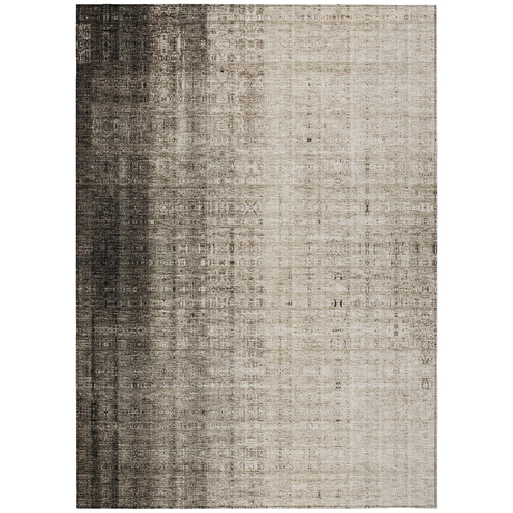 Machine Washable Indoor/Outdoor Chantille ACN2240 Brown 10' x 14' Rug. Picture 1