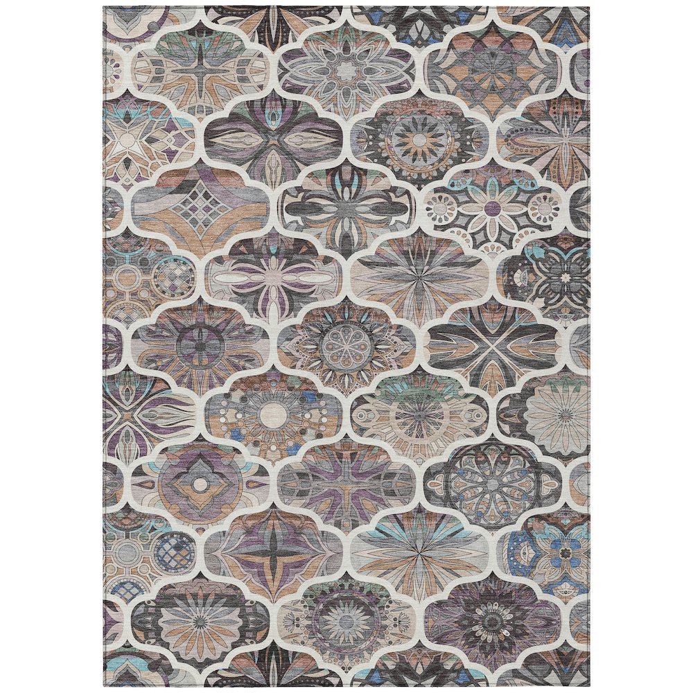 Machine Washable Indoor/Outdoor Chantille ACN2257 Gray 10' x 14' Rug. Picture 1