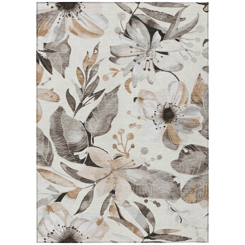 Machine Washable Indoor/Outdoor Chantille ACN2260 Ivory 10' x 14' Rug. Picture 1