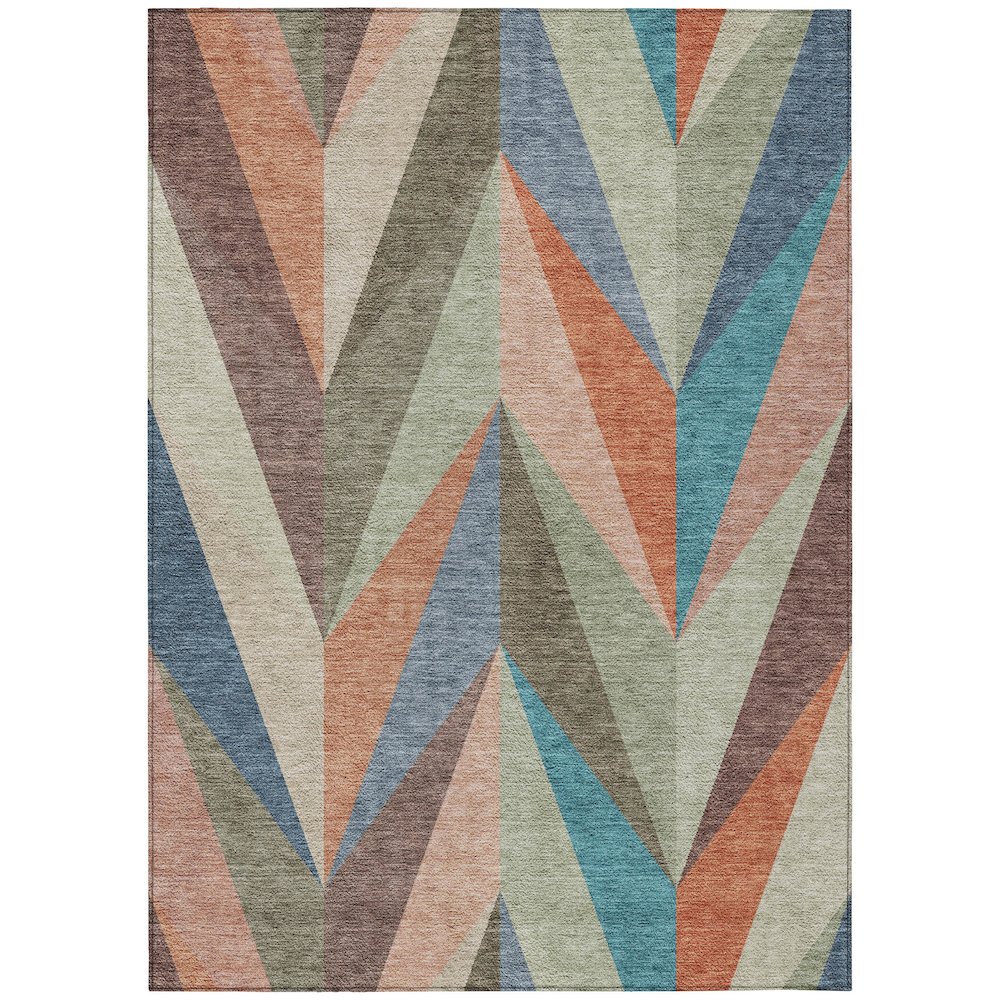 Machine Washable Indoor/Outdoor Chantille ACN2265 Green 10' x 14' Rug. Picture 1