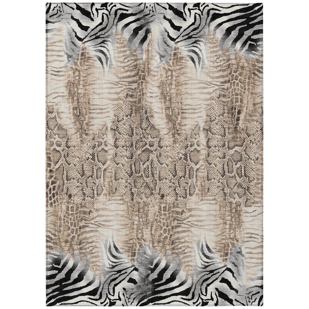 Machine Washable Indoor/Outdoor Chantille ACN2276 Ivory 10' x 14' Rug. Picture 1