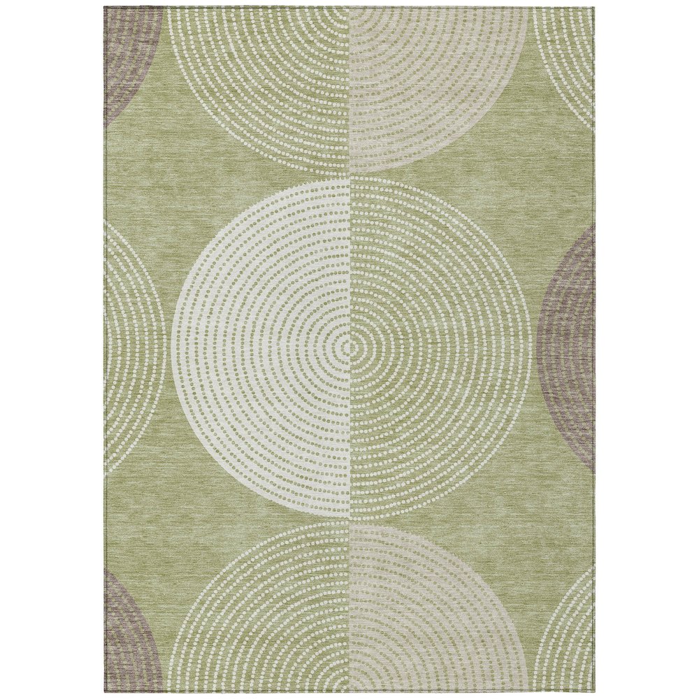Machine Washable Indoor/Outdoor Chantille ACN2281 Green 10' x 14' Rug. Picture 1