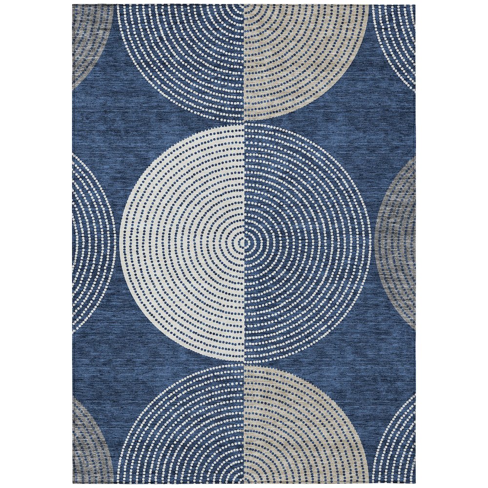 Machine Washable Indoor/Outdoor Chantille ACN2281 Blue 10' x 14' Rug. Picture 1