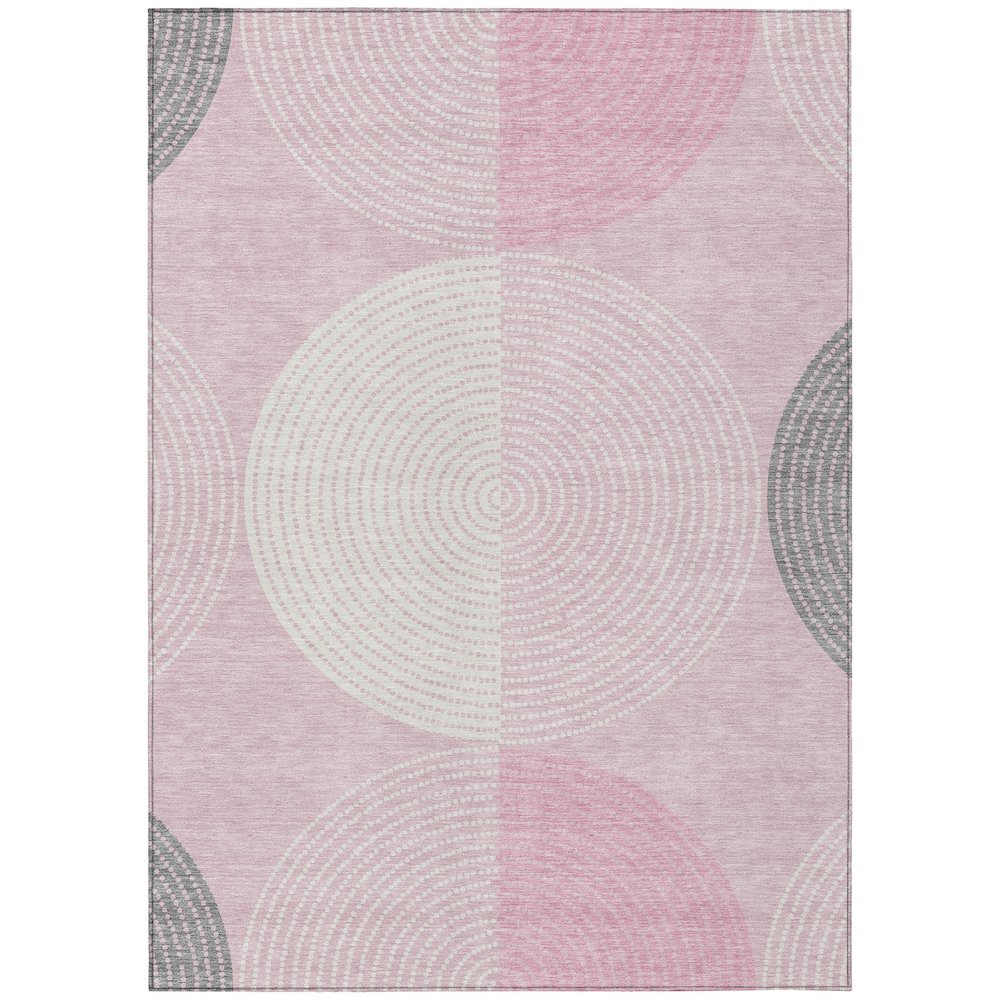 Machine Washable Indoor/Outdoor Chantille ACN2281 Pink 10' x 14' Rug. Picture 1