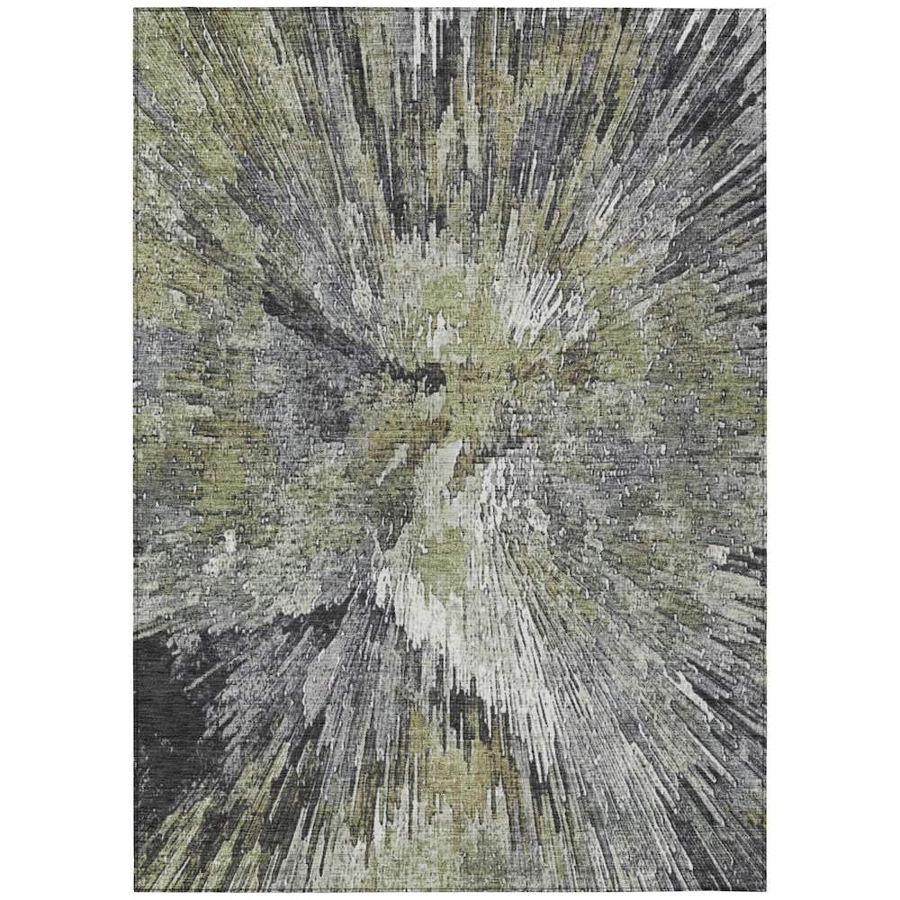Machine Washable Indoor/Outdoor Chantille ACN2283 Green 10' x 14' Rug. Picture 1