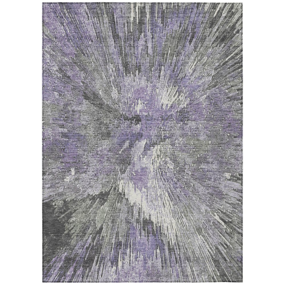 Machine Washable Indoor/Outdoor Chantille ACN2283 Purple 10' x 14' Rug. Picture 1