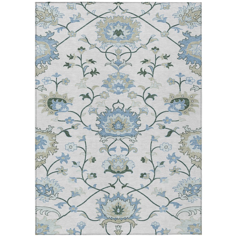 Machine Washable Indoor/Outdoor Chantille ACN2291 Ivory 10' x 14' Rug. Picture 1