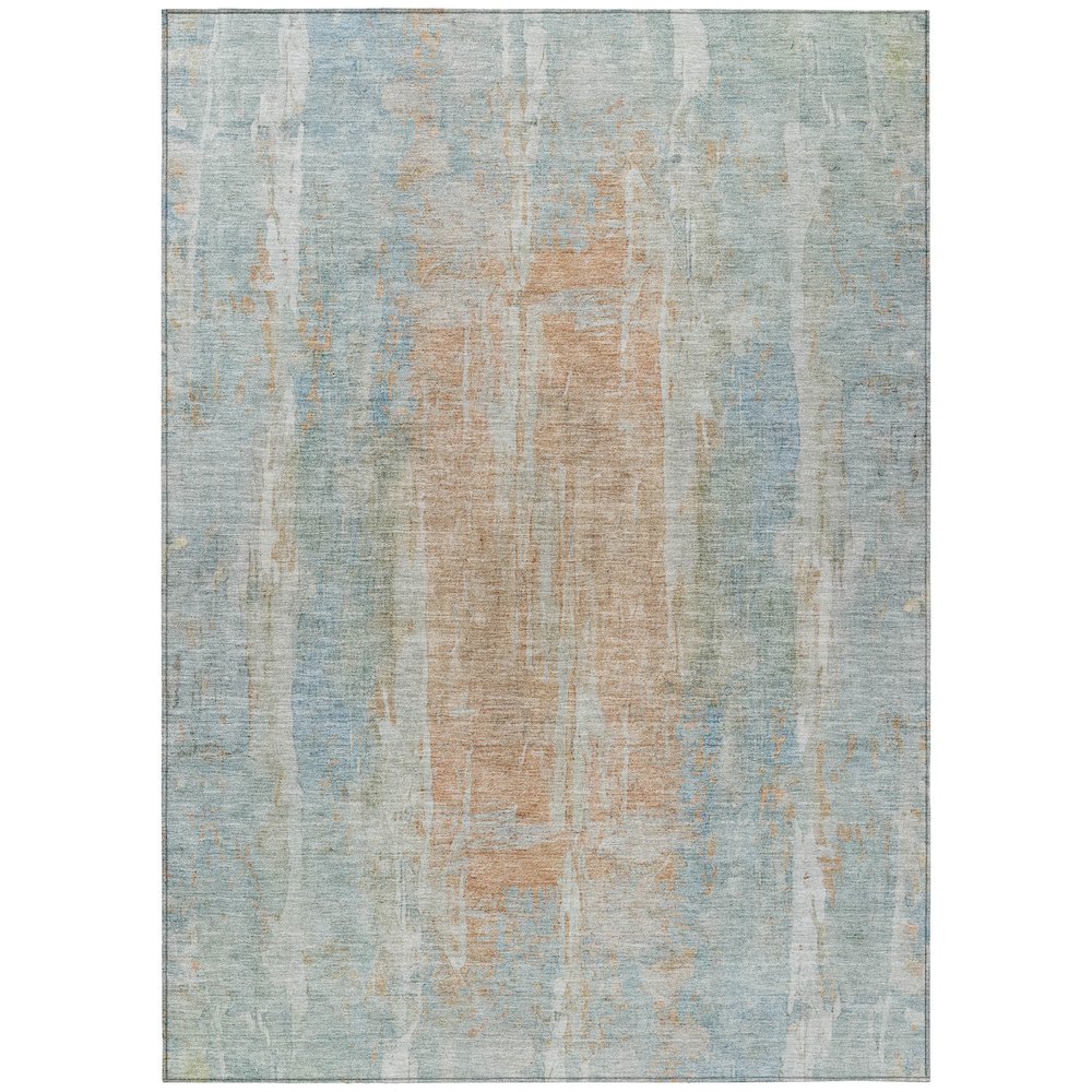 Machine Washable Indoor/Outdoor Chantille ACN2309 Blue 10' x 14' Rug. Picture 1