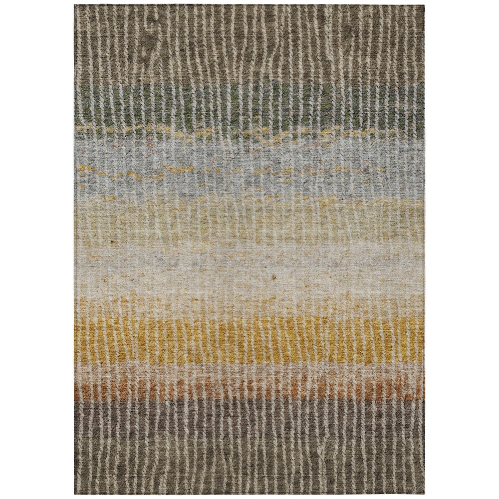 Machine Washable Indoor/Outdoor Chantille ACN2314 Brown 10' x 14' Rug. Picture 1