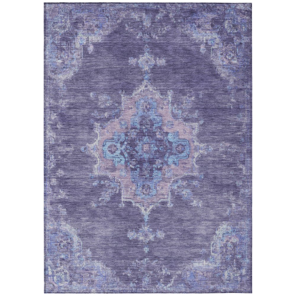 Machine Washable Indoor/Outdoor Chantille ACN2321 Purple 10' x 14' Rug. Picture 1