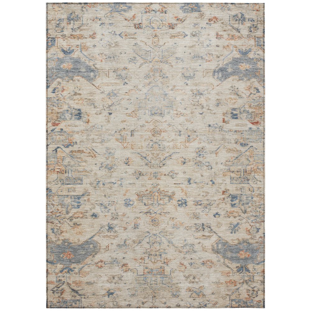 Machine Washable Indoor/Outdoor Chantille ACN2322 Brown 10' x 14' Rug. Picture 1
