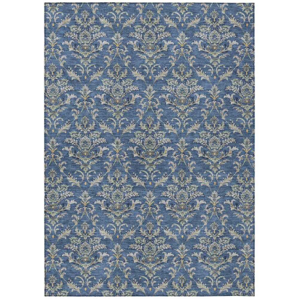 Machine Washable Indoor/Outdoor Chantille ACN2325 Blue 10' x 14' Rug. Picture 1