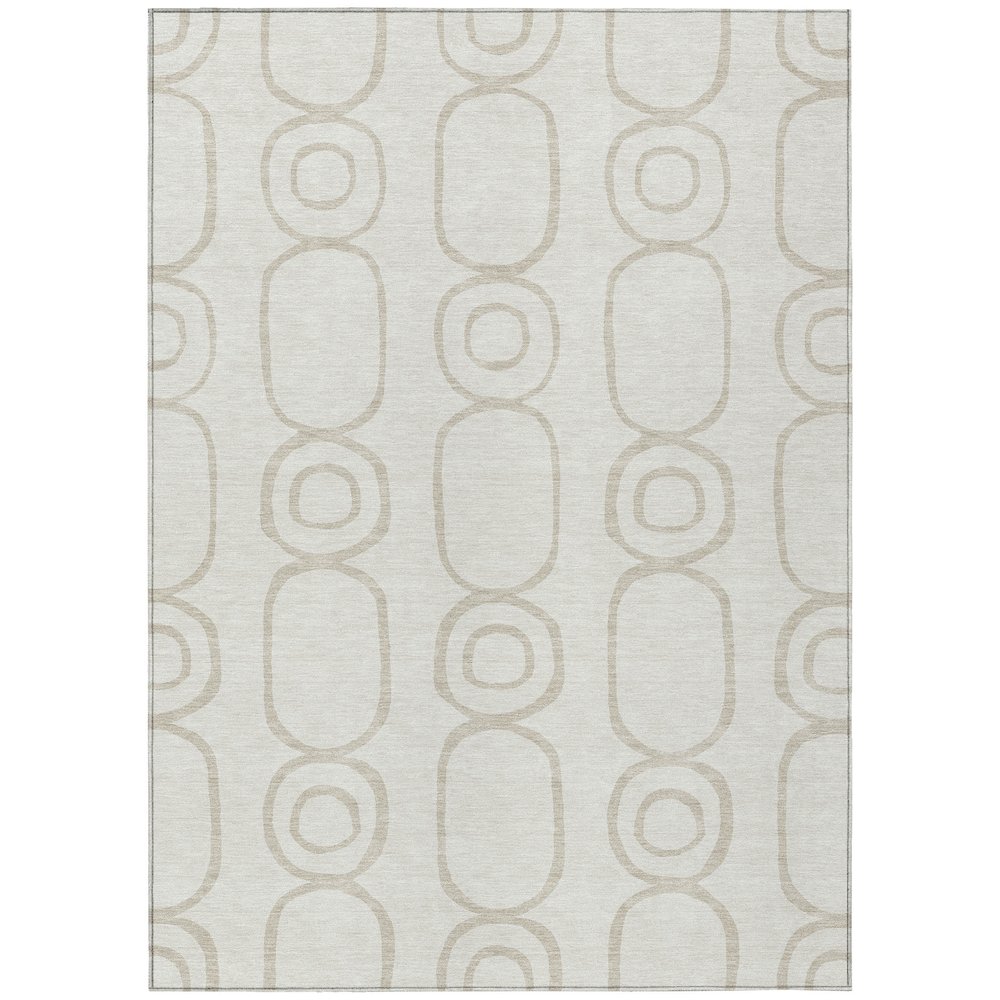 Machine Washable Indoor/Outdoor Chantille ACN2344 Ivory 10' x 14' Rug. Picture 1