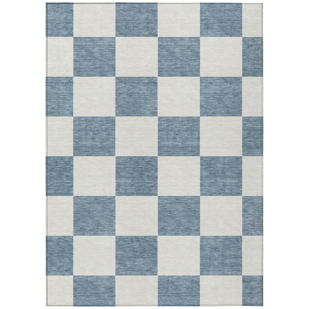Machine Washable Indoor/Outdoor Chantille ACN2345 Blue 10' x 14' Rug. Picture 1