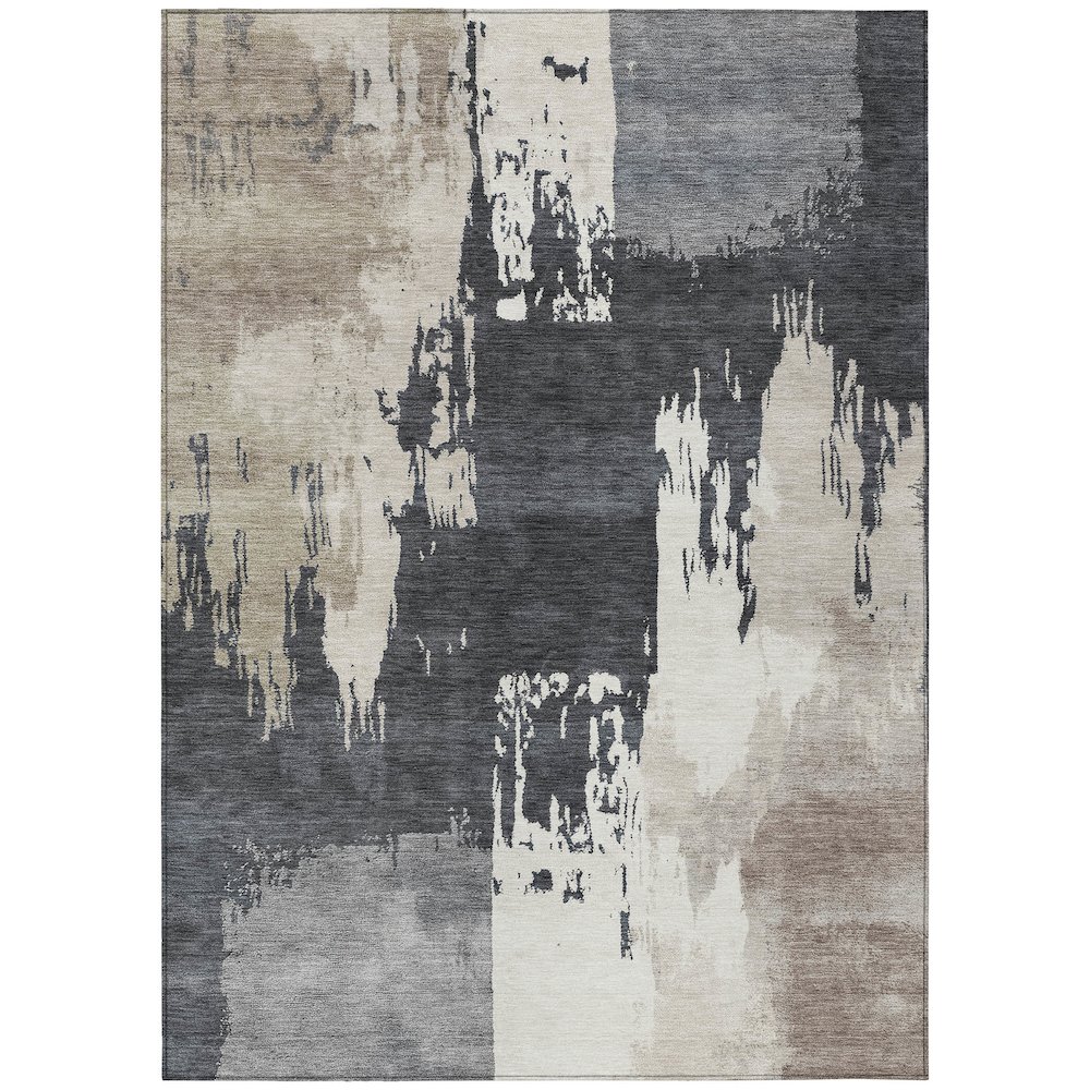 Machine Washable Indoor/Outdoor Chantille ACN2347 Gray 10' x 14' Rug. Picture 1