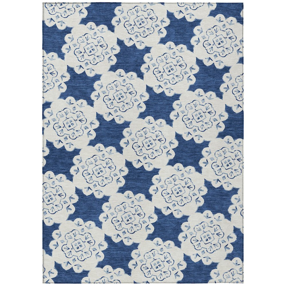 Machine Washable Indoor/Outdoor Chantille ACN2352 Blue 10' x 14' Rug. Picture 1