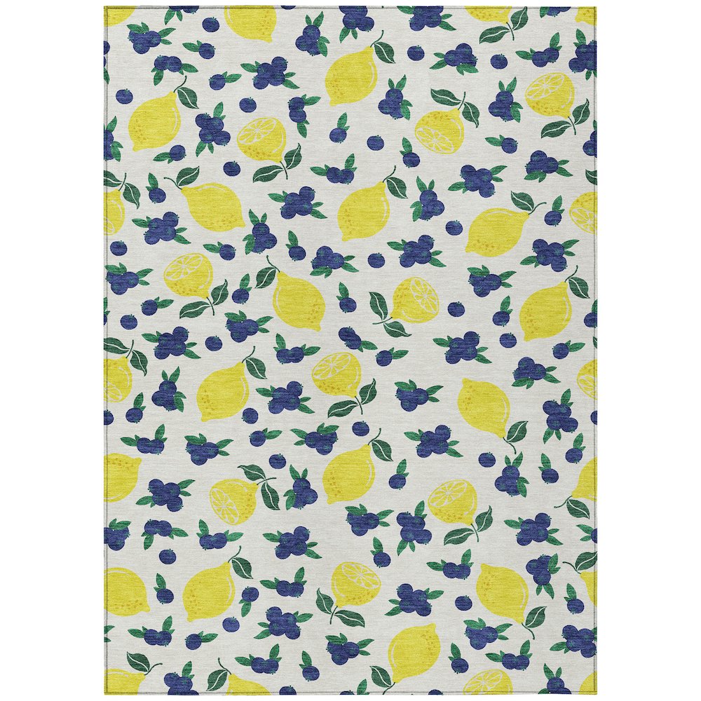 Machine Washable Indoor/Outdoor Chantille ACN2354 Ivory 10' x 14' Rug. Picture 1