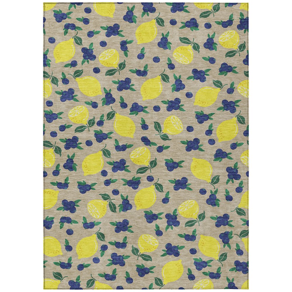 Machine Washable Indoor/Outdoor Chantille ACN2354 Ivory 10' x 14' Rug. Picture 1