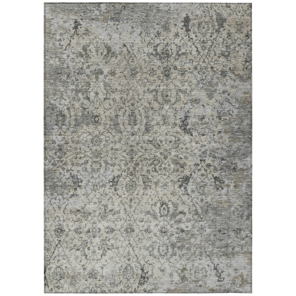 Machine Washable Indoor/Outdoor Chantille ACN2359 Brown 10' x 14' Rug. Picture 1