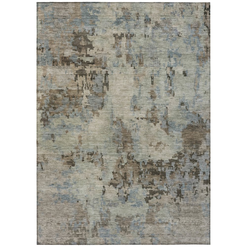 Machine Washable Indoor/Outdoor Chantille ACN2360 Brown 10' x 14' Rug. Picture 1