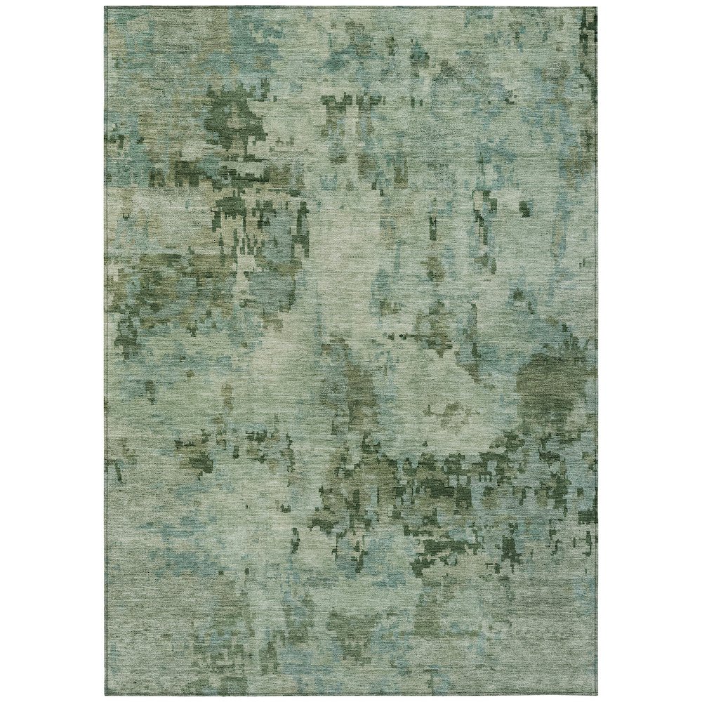 Machine Washable Indoor/Outdoor Chantille ACN2360 Green 10' x 14' Rug. Picture 1