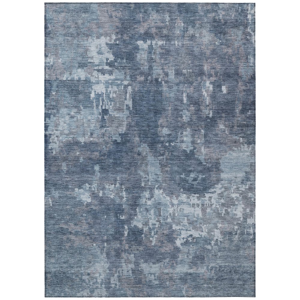Machine Washable Indoor/Outdoor Chantille ACN2361 Blue 10' x 14' Rug. Picture 1