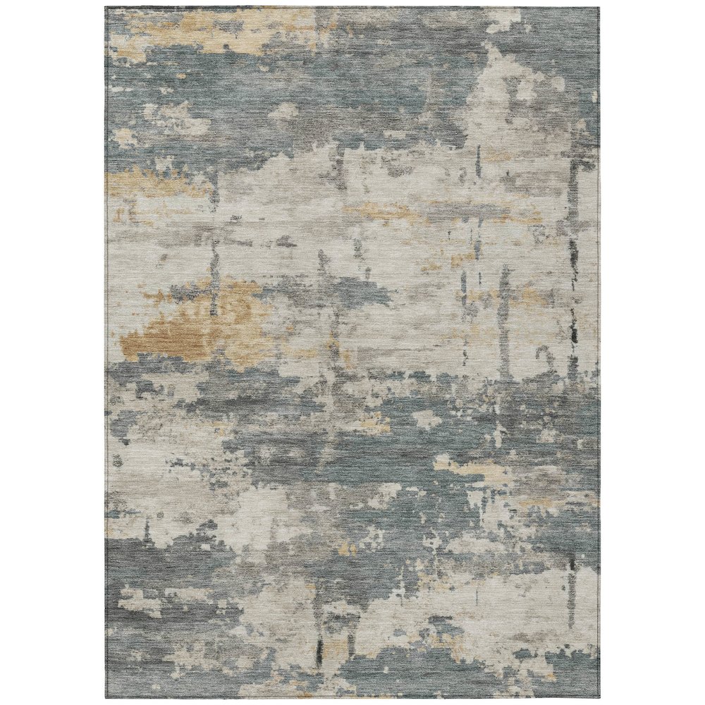 Machine Washable Indoor/Outdoor Chantille ACN2362 Green 10' x 14' Rug. Picture 1