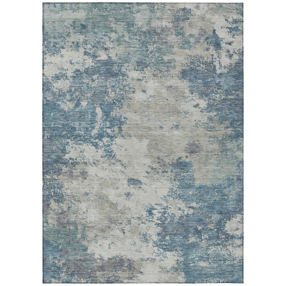 Machine Washable Indoor/Outdoor Chantille ACN2363 Blue 10' x 14' Rug. Picture 1