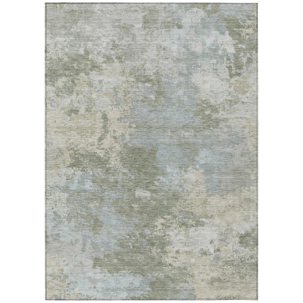 Machine Washable Indoor/Outdoor Chantille ACN2364 Green 10' x 14' Rug. Picture 1