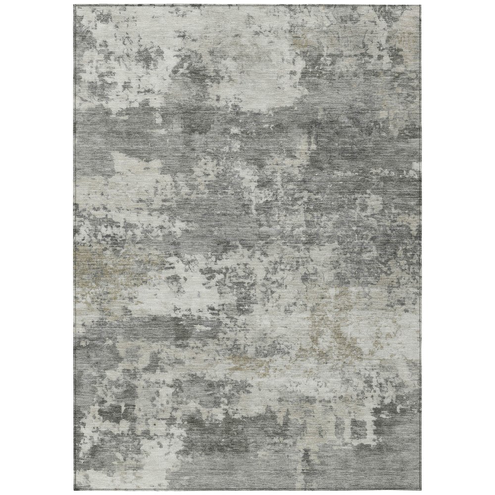 Machine Washable Indoor/Outdoor Chantille ACN2366 Gray 10' x 14' Rug. Picture 1